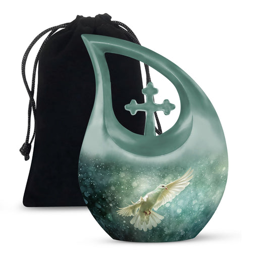 Dove-themed Cross Drop Dove Urn, 