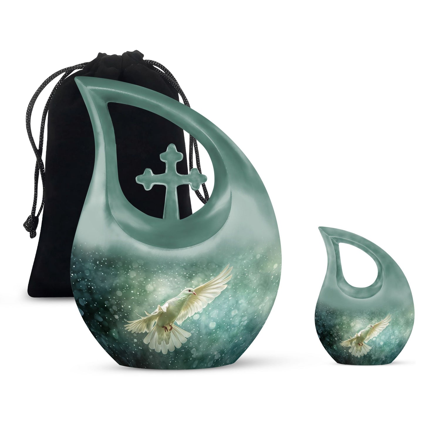 Dove-themed Cross Drop Dove Urn, 