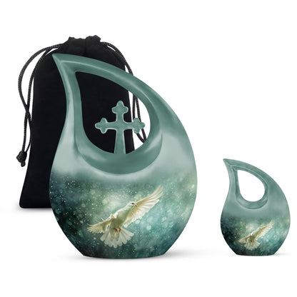 Dove-themed Cross Drop Dove Urn, 