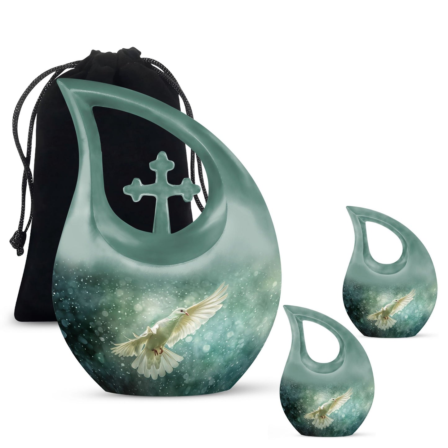 Dove-themed Cross Drop Dove Urn, 