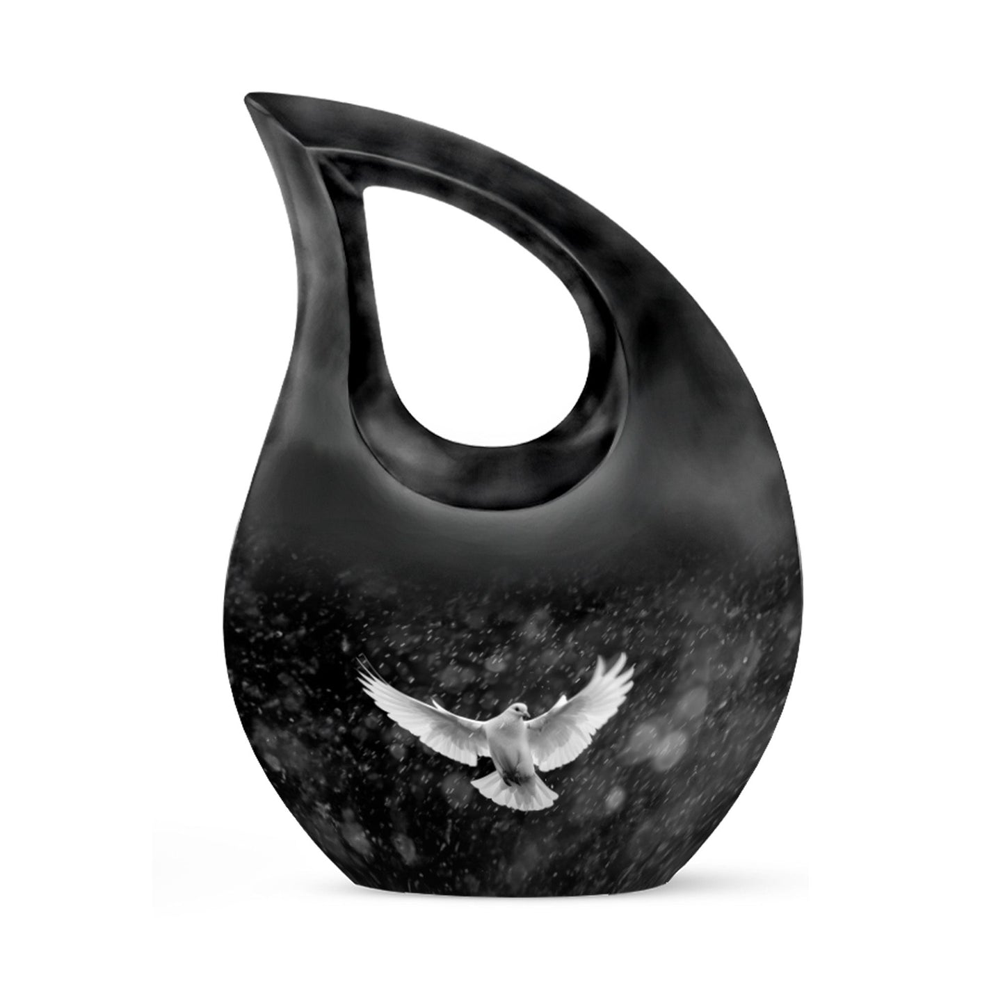 10 inch Dove Urn with Cross Drop design,