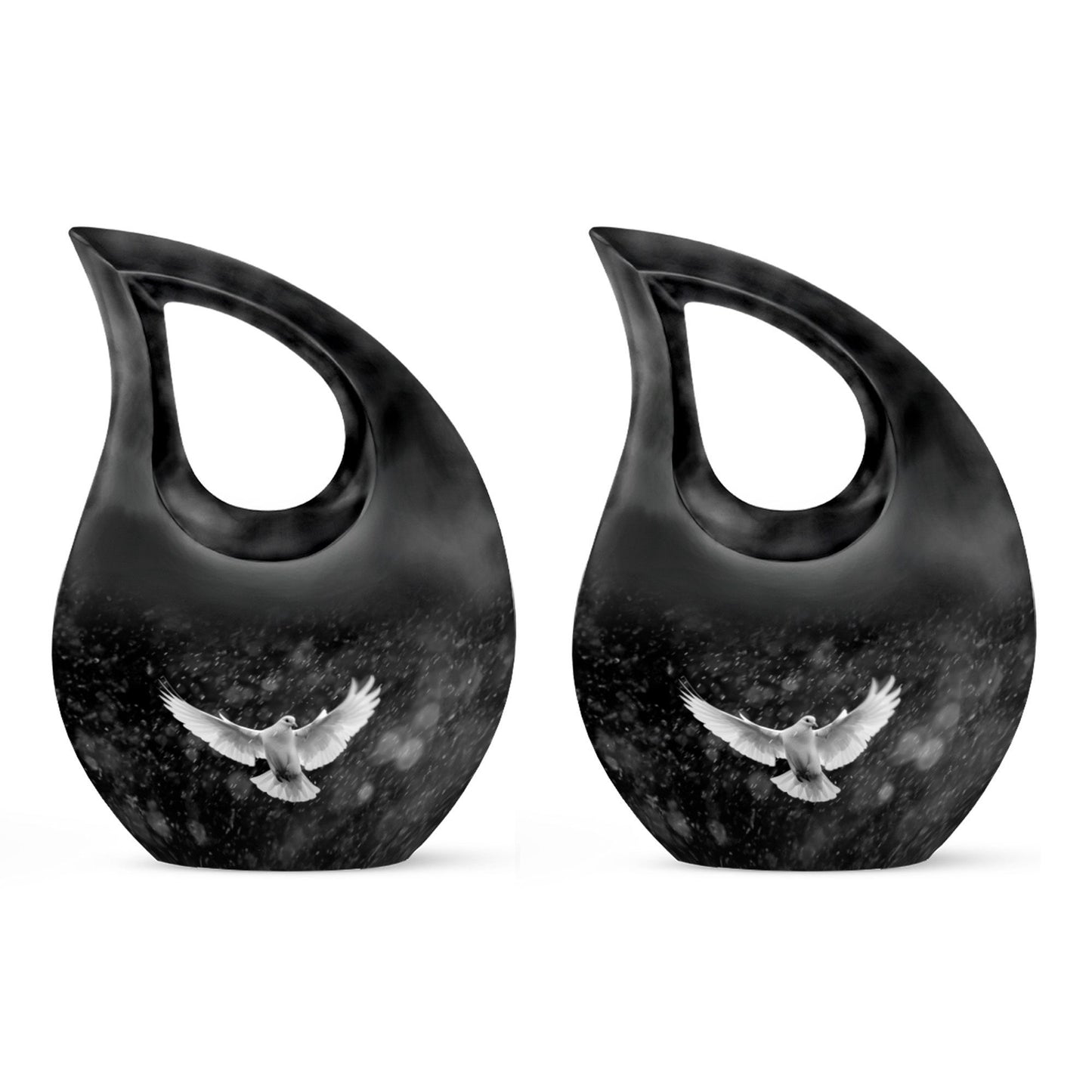10 inch Dove Urn with Cross Drop design,