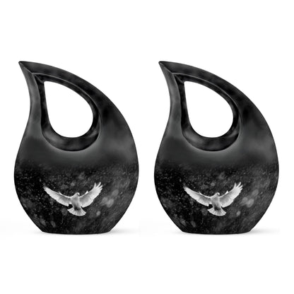 10 inch Dove Urn with Cross Drop design,