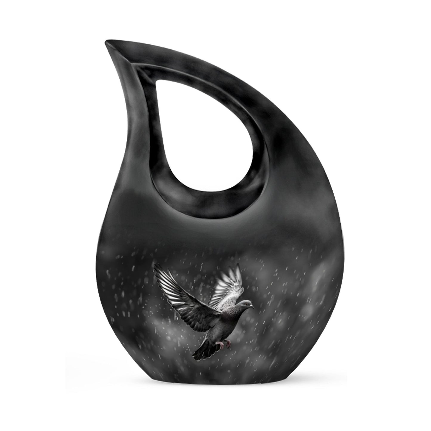 10-inch Dove themed Cross Drop Funeral Urn