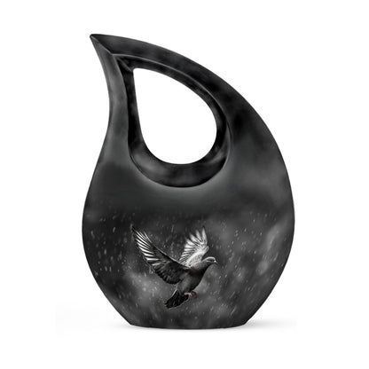10-inch Dove themed Cross Drop Funeral Urn