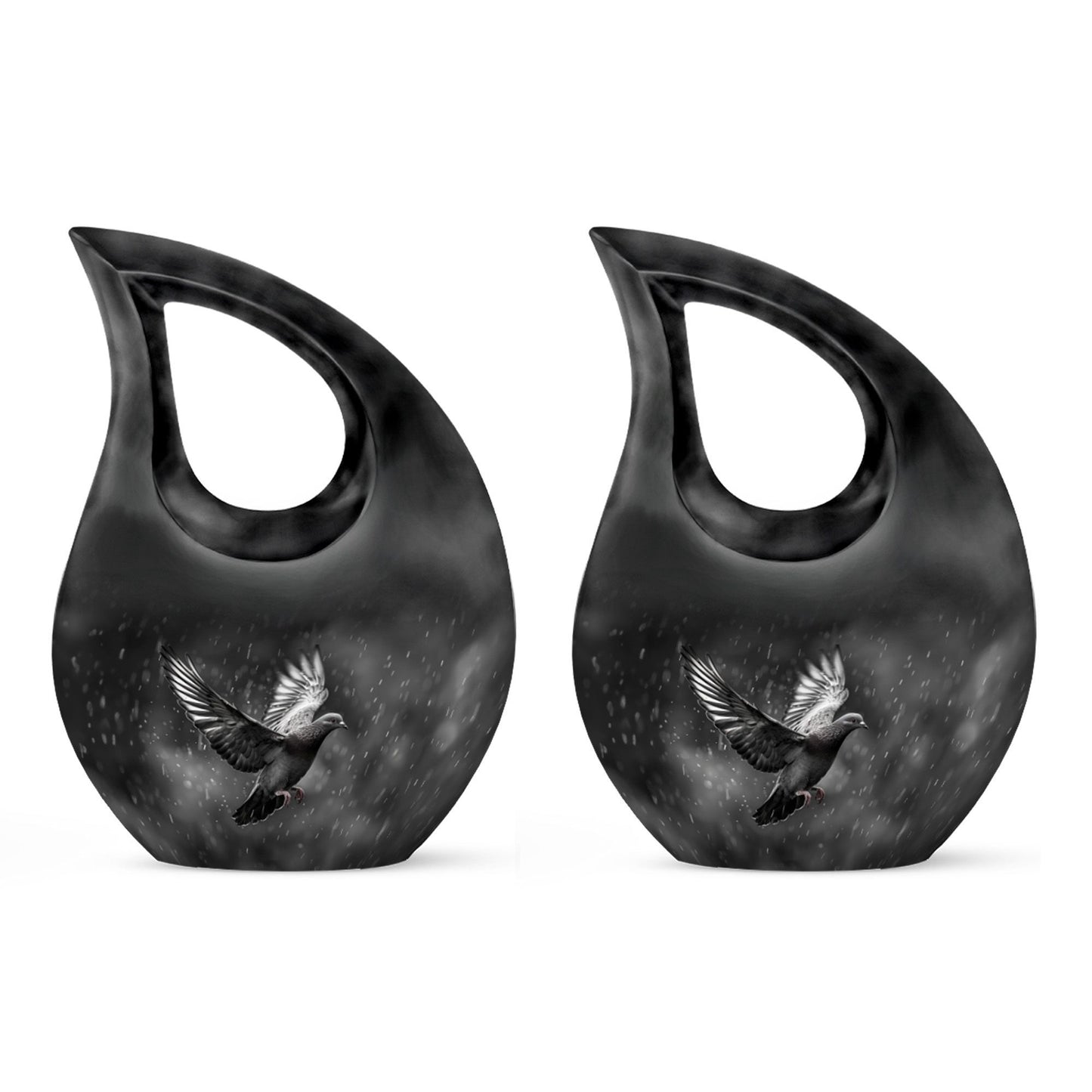 10-inch Dove themed Cross Drop Funeral Urn