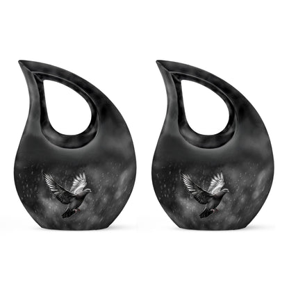 10-inch Dove themed Cross Drop Funeral Urn