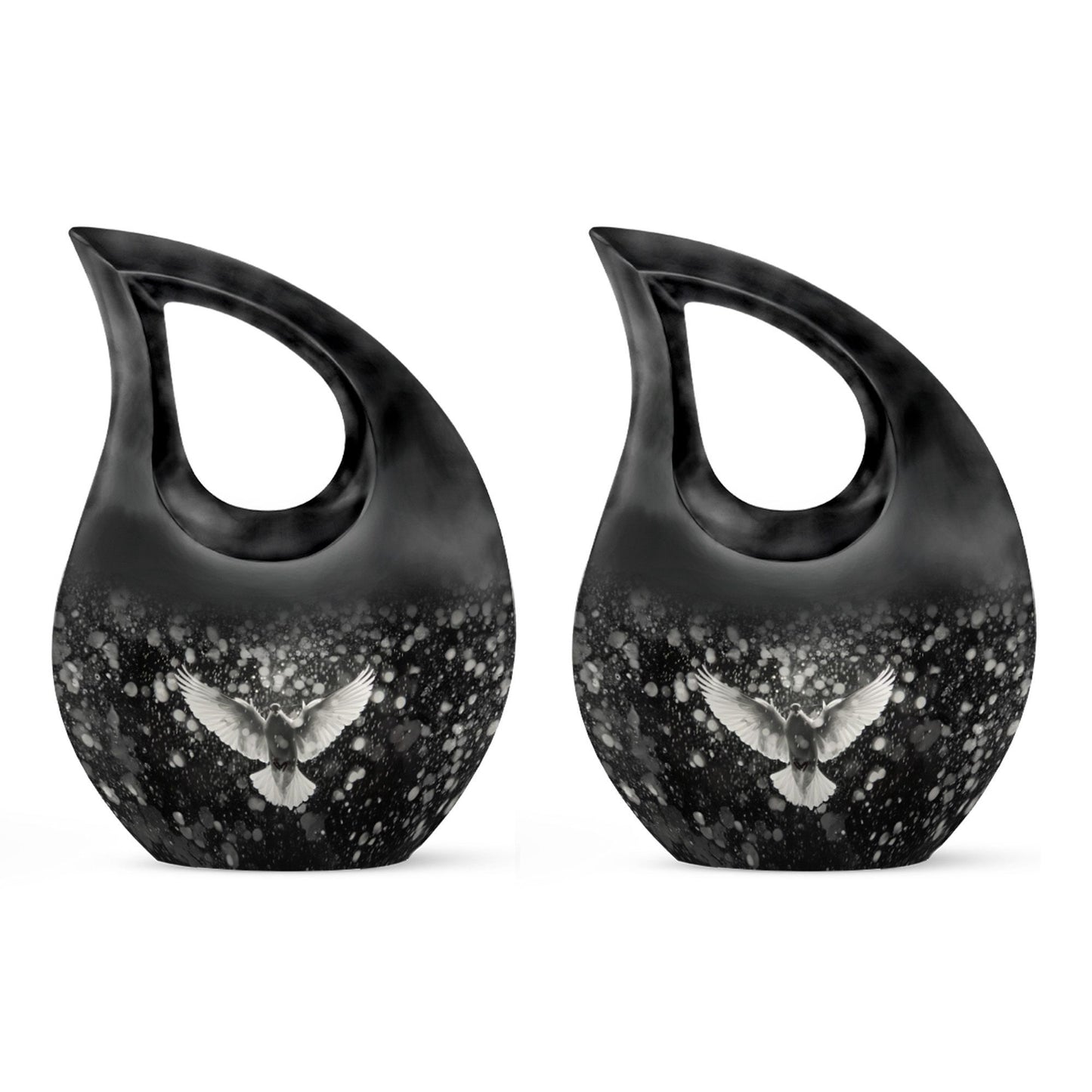10-inch Dove Urn with Cross Drop design,