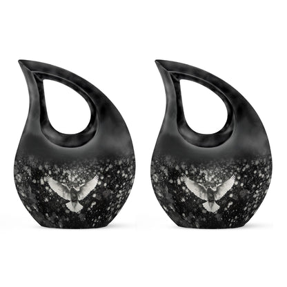 10-inch Dove Urn with Cross Drop design,
