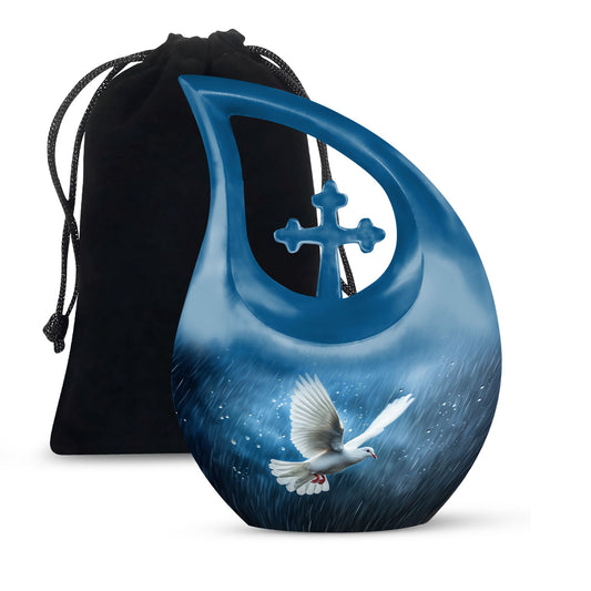 Elegant 10-inch Dove Urn, Double Urn 