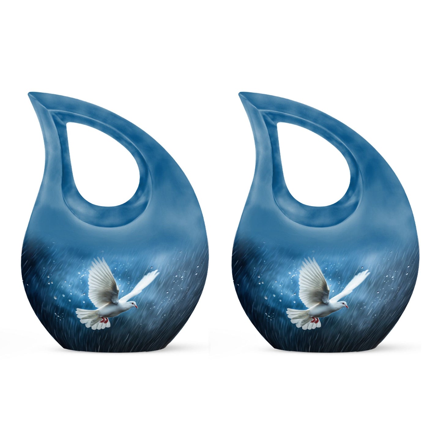 Elegant 10-inch Dove Urn, Double Urn 