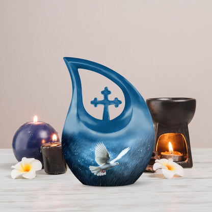 Elegant 10-inch Dove Urn, Double Urn 