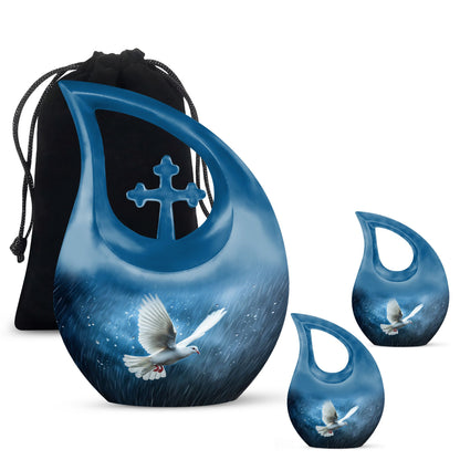 Elegant 10-inch Dove Urn, Double Urn 