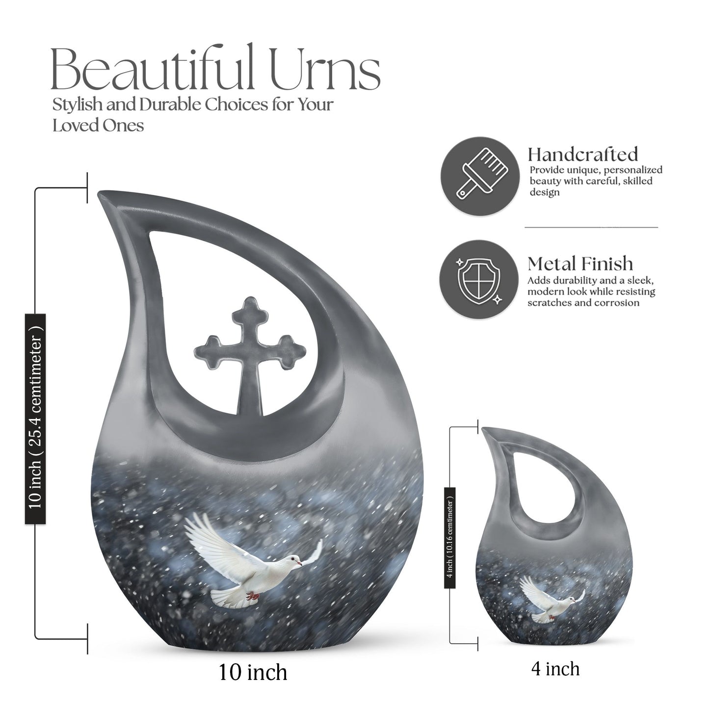 10-inch Dove urn 