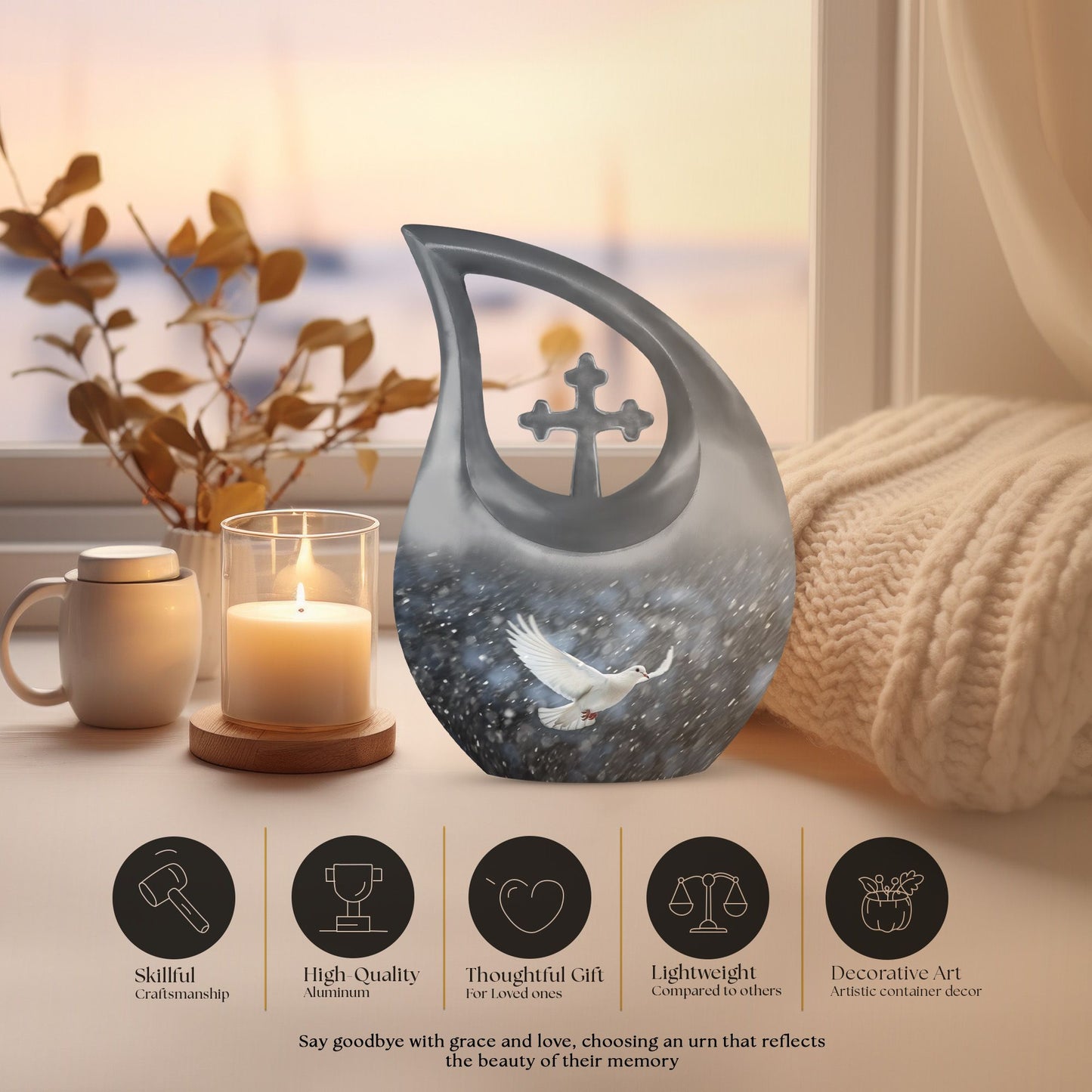 10-inch Dove urn 