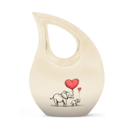 10 Inch Elephant Family Urn 