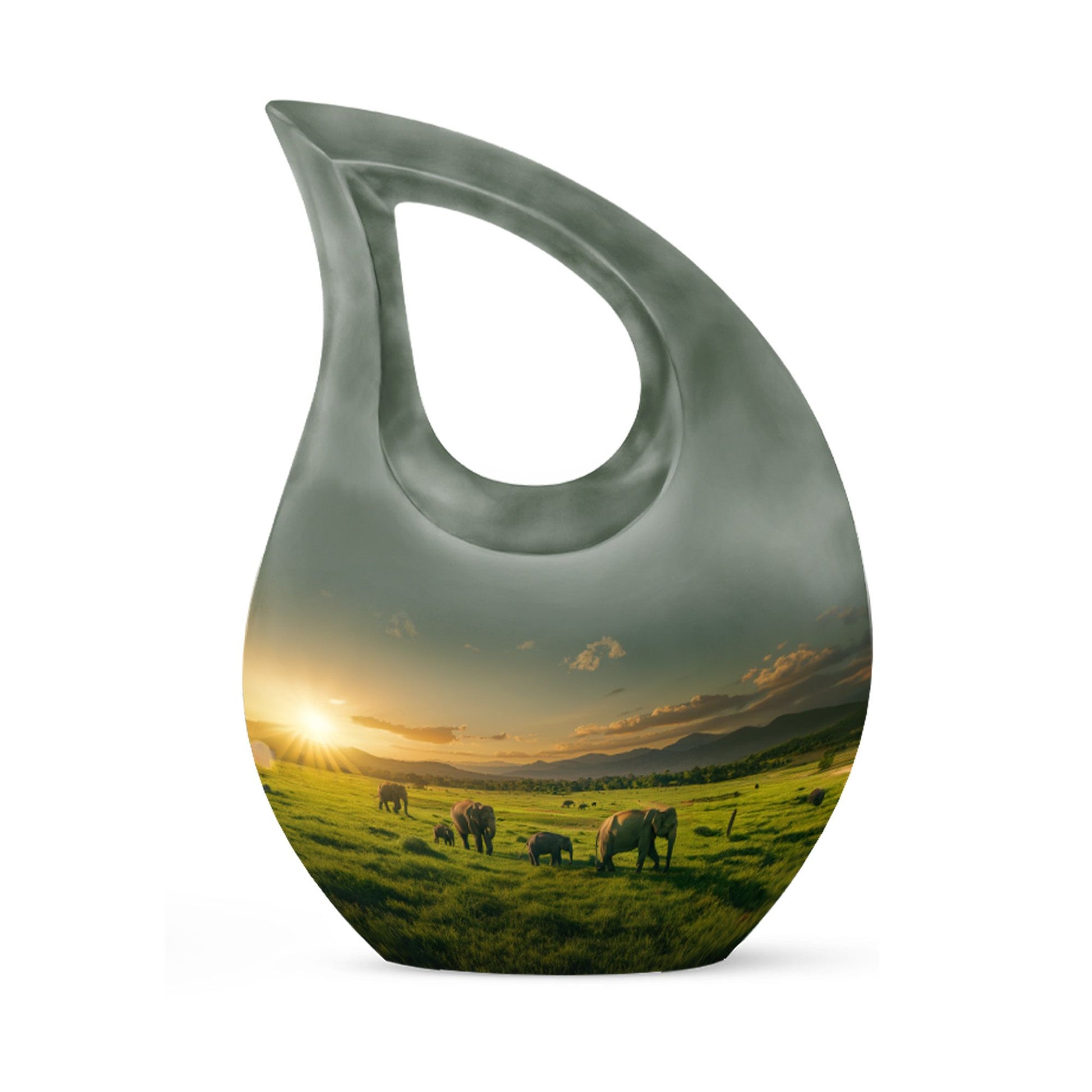 10-inch Pink Elephant Family Urn 