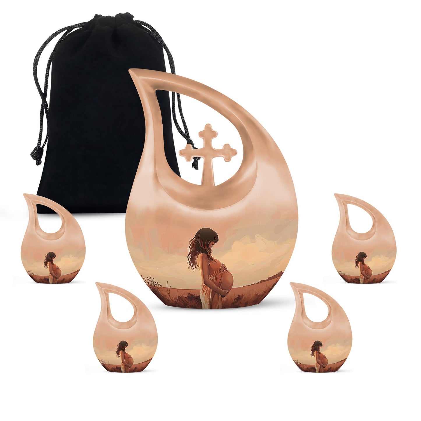 Cross Drop design Mother Urn, 