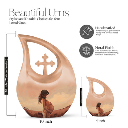 Cross Drop design Mother Urn, 