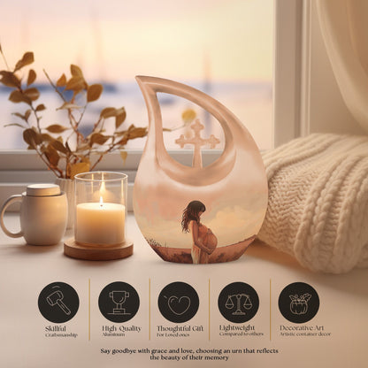 Cross Drop design Mother Urn, 