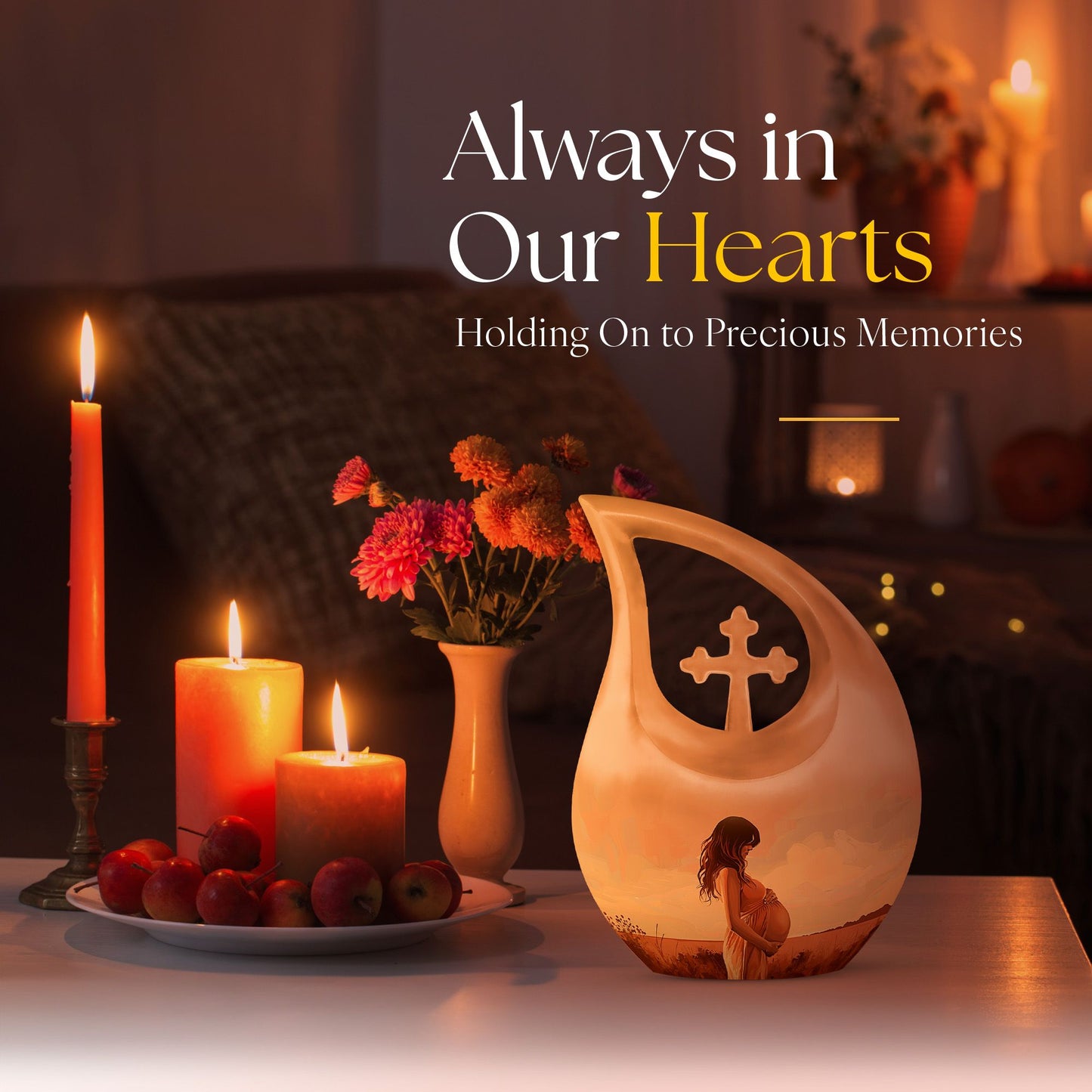Cross Drop design Mother Urn, 