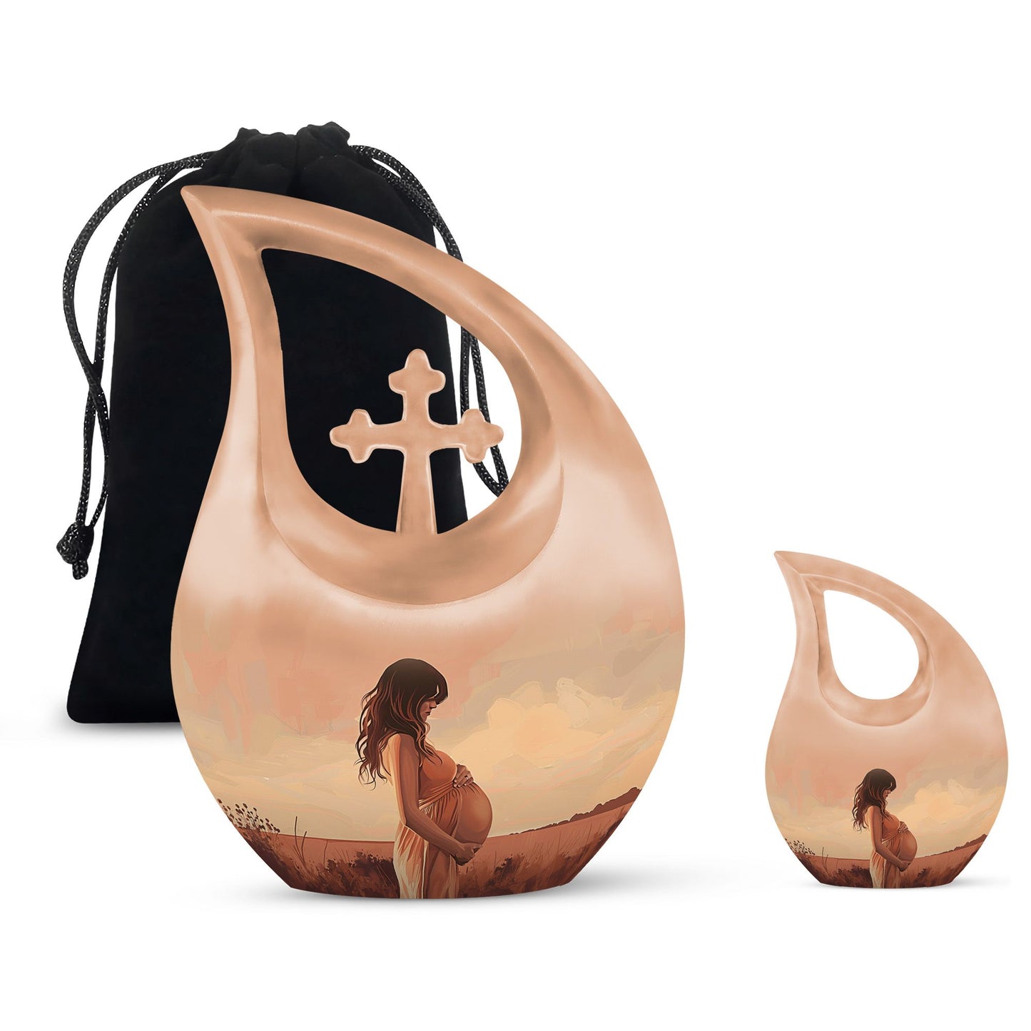 Cross Drop design Mother Urn, 