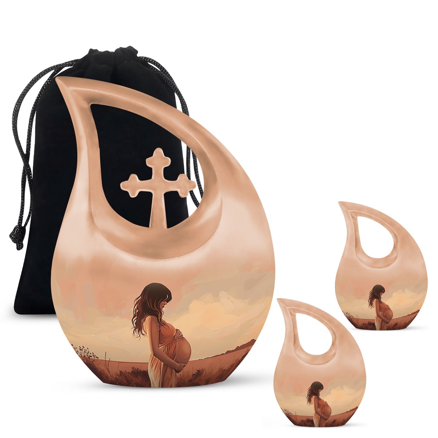 Cross Drop design Mother Urn, 