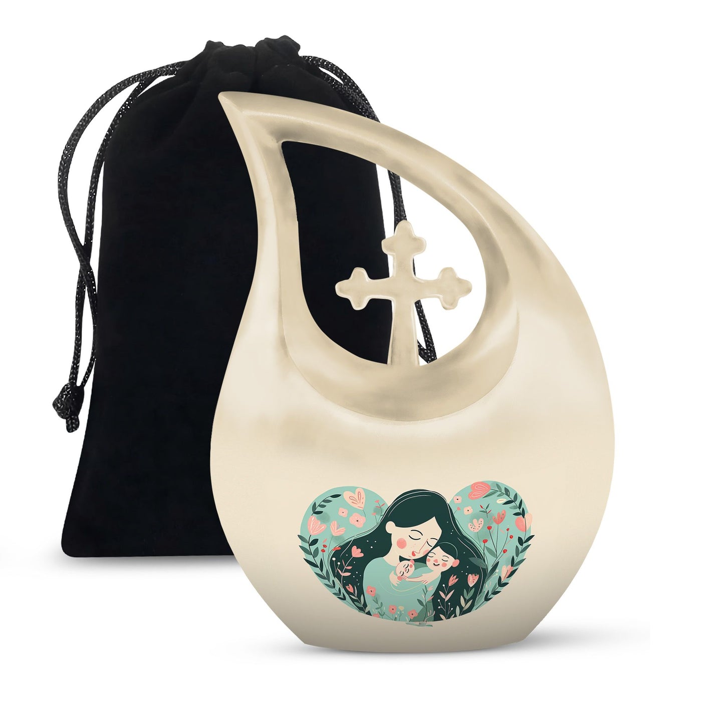 10 inch Cross Drop Mother Urn 