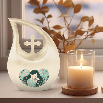 10 inch Cross Drop Mother Urn 