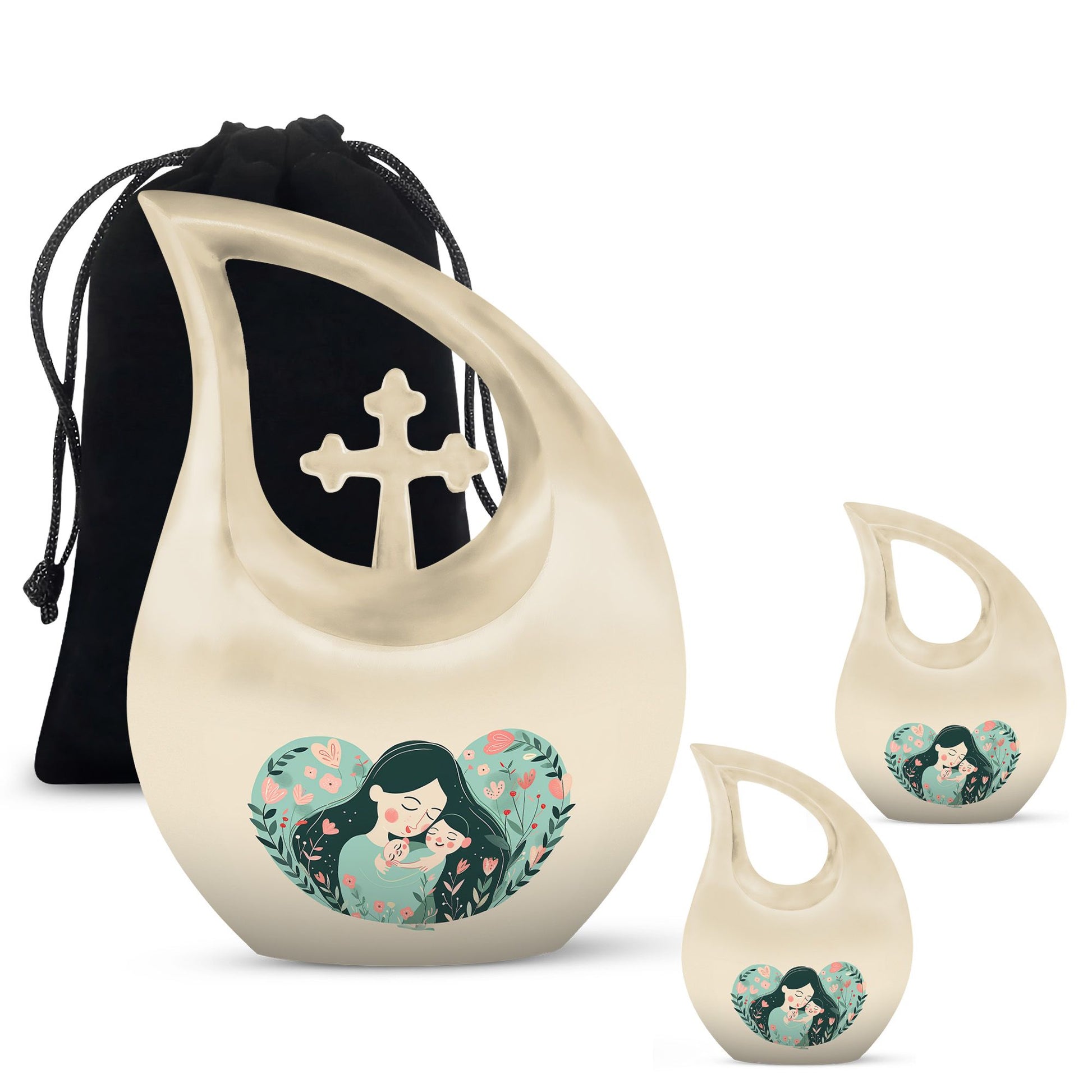 10 inch Cross Drop Mother Urn 