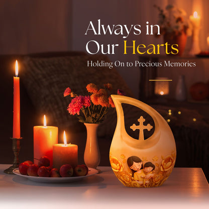 10-inch Cross Drop Custom Mom Urn, 