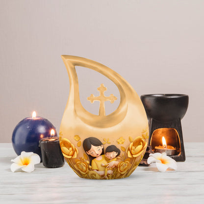 10-inch Cross Drop Custom Mom Urn, 