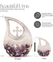 10-inch Aluminium Cross Drop Mother Urn,