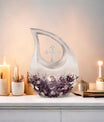 10-inch Aluminium Cross Drop Mother Urn,