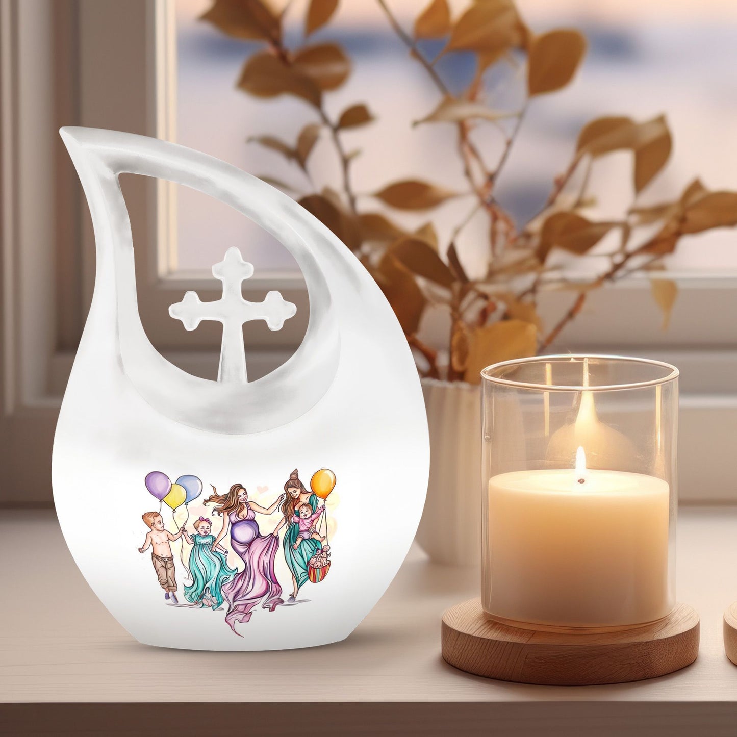 10-inch Cross Drop Mother Urn 