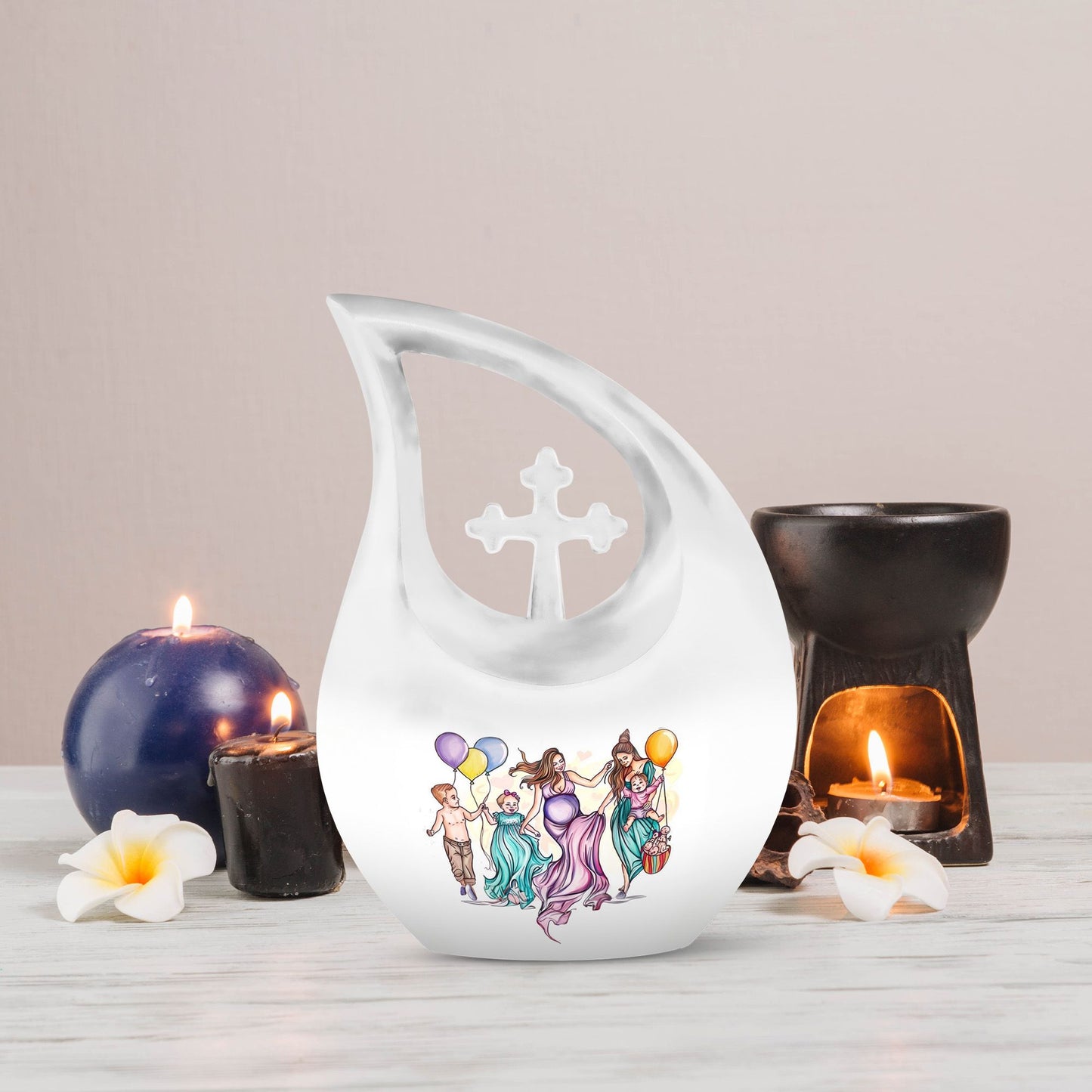 10-inch Cross Drop Mother Urn 