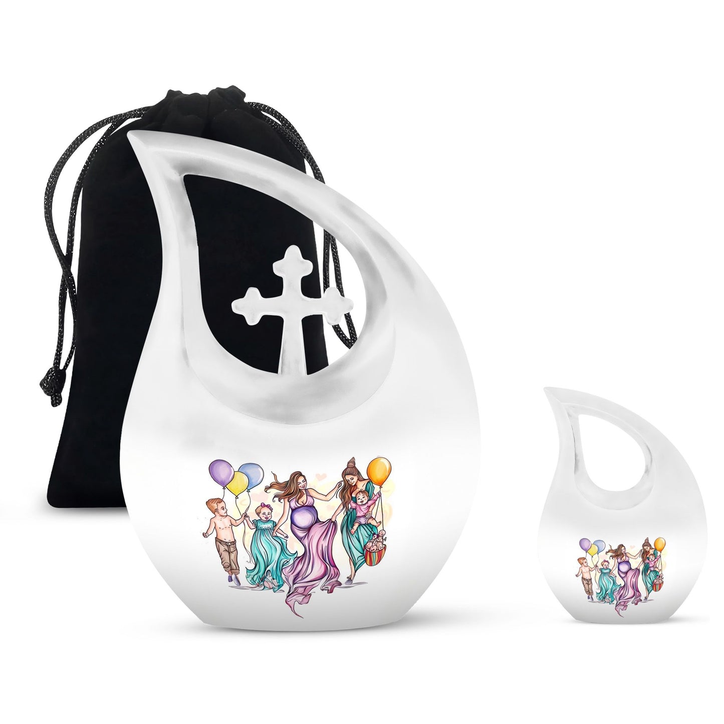 10-inch Cross Drop Mother Urn 