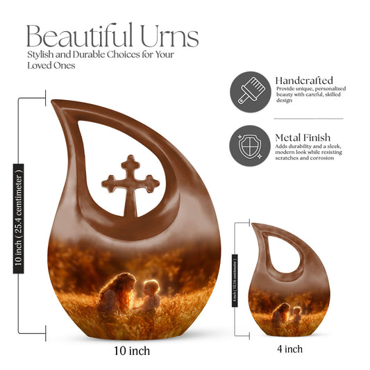 Cross Drop design, 10-inch Mother Urn,