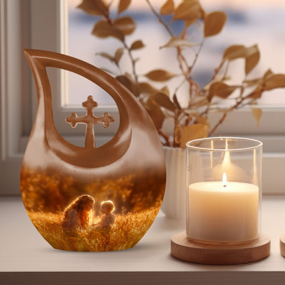 Cross Drop design, 10-inch Mother Urn,