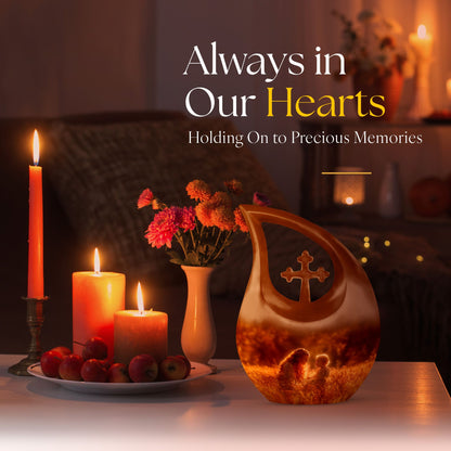 Cross Drop design, 10-inch Mother Urn,