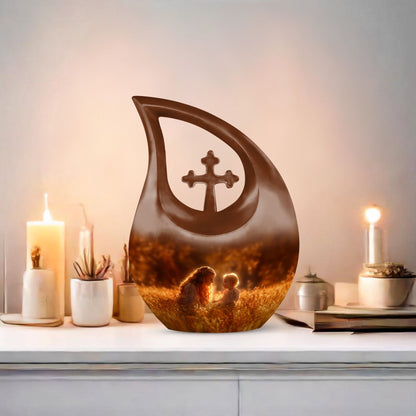 Cross Drop design, 10-inch Mother Urn,
