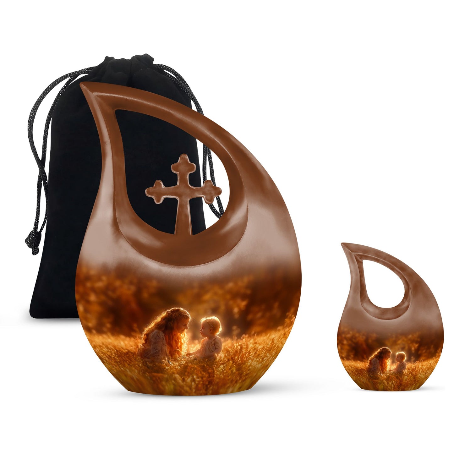 Cross Drop design, 10-inch Mother Urn,