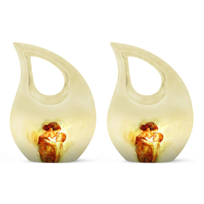 10-inch Mother Urn, Cross Drop Design, Companion Urn