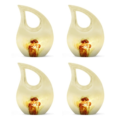 10-inch Mother Urn, Cross Drop Design, Companion Urn