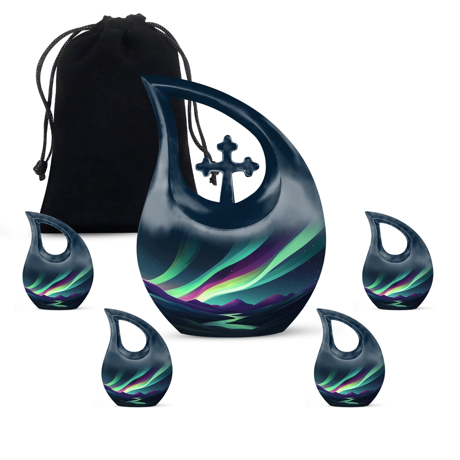 Northern Lights Mini Keepsake Funeral, Ashes Cremation Urn