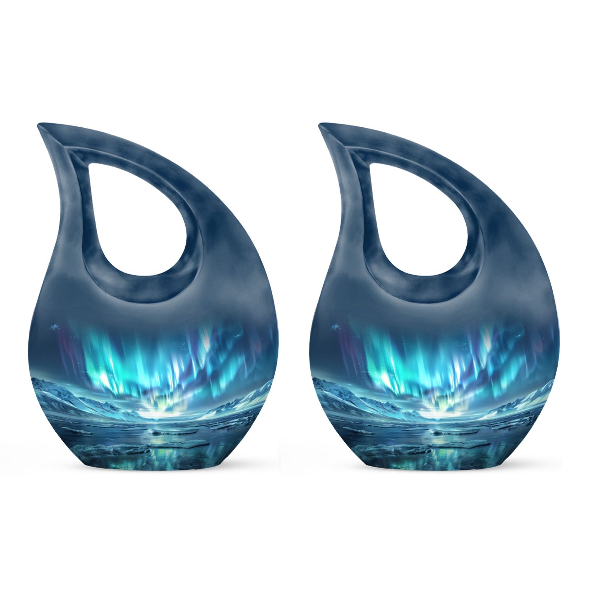 Northern Lights Memorial Urn For Ashes Large Funeral, Ashes Urn