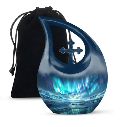 Personalized Galaxy Memorial Urn for Human Ashes - 10-inch, 200 cu in - Yatskia