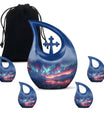 Northern Lights Small Urn For Human Ashes Funeral, Ashes Urn For Ashes