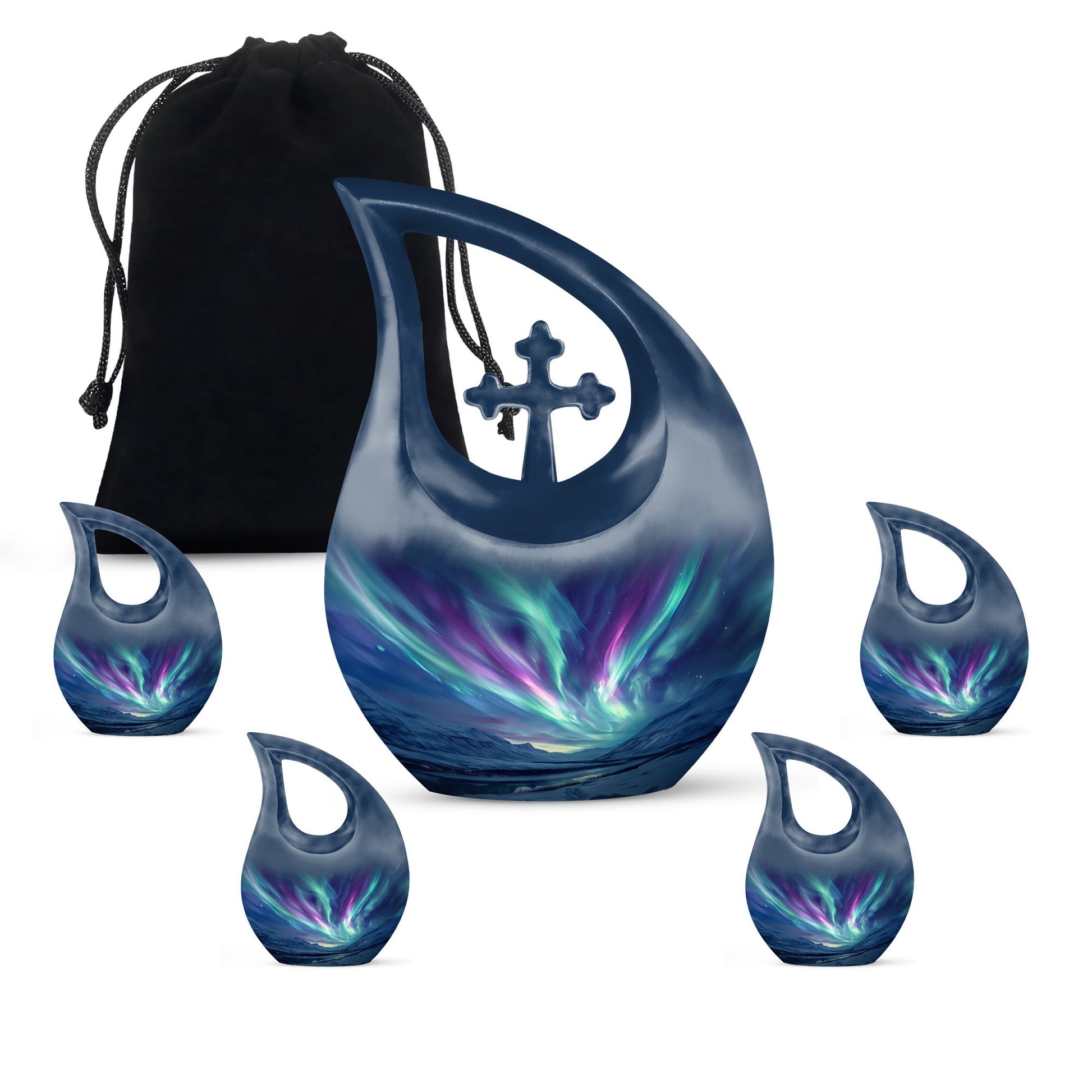 Northern Lights Funeral Urns For Ashes - Cremation Urn For Human