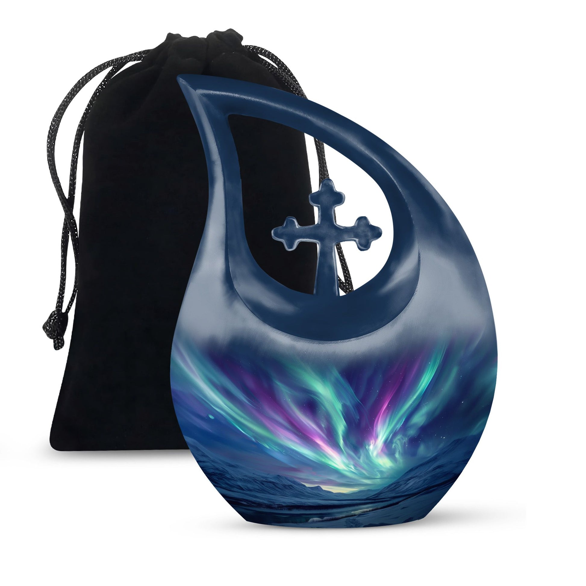 Northern Lights Funeral Urns For Ashes - Cremation Urn For Human